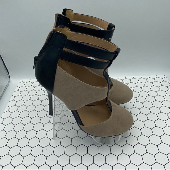Madison Leather & Suede Strapped Heels “Jenn” - Picture 2 of 3
